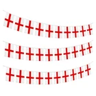 England Flags Bunting 20m 50Flags St George Football World Cup FIFA 2026 Decor