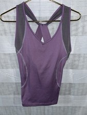 Women  s Tank With Built In Bra Electric Violet Size Med Athletic Gym Workout