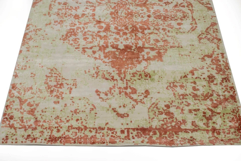 Alfombra Oriental Moderna Envejecida Floral Medallón Alfombra Transicional Decoración 6X9 ft Foto 3 de 4