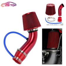 3" Car Cold Air Intake Filter Induction Kit Pipe Aluminum Power Flow Hose System