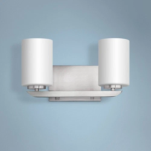 Hinkley Kyra 7 3/4" High Brushed Nickel Modern 2-Light Wall Sconce - Picture 1 of 6