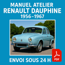 Manuel Atelier Renault Dauphine 1956-1967 Revue Technique Français RTA CD PDF