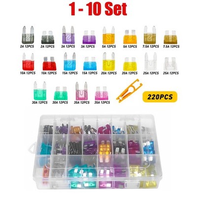 New 1-10Set Fuse Blade MINI Assortment Auto Motorcycle Car SUV FUSES APM ATM A