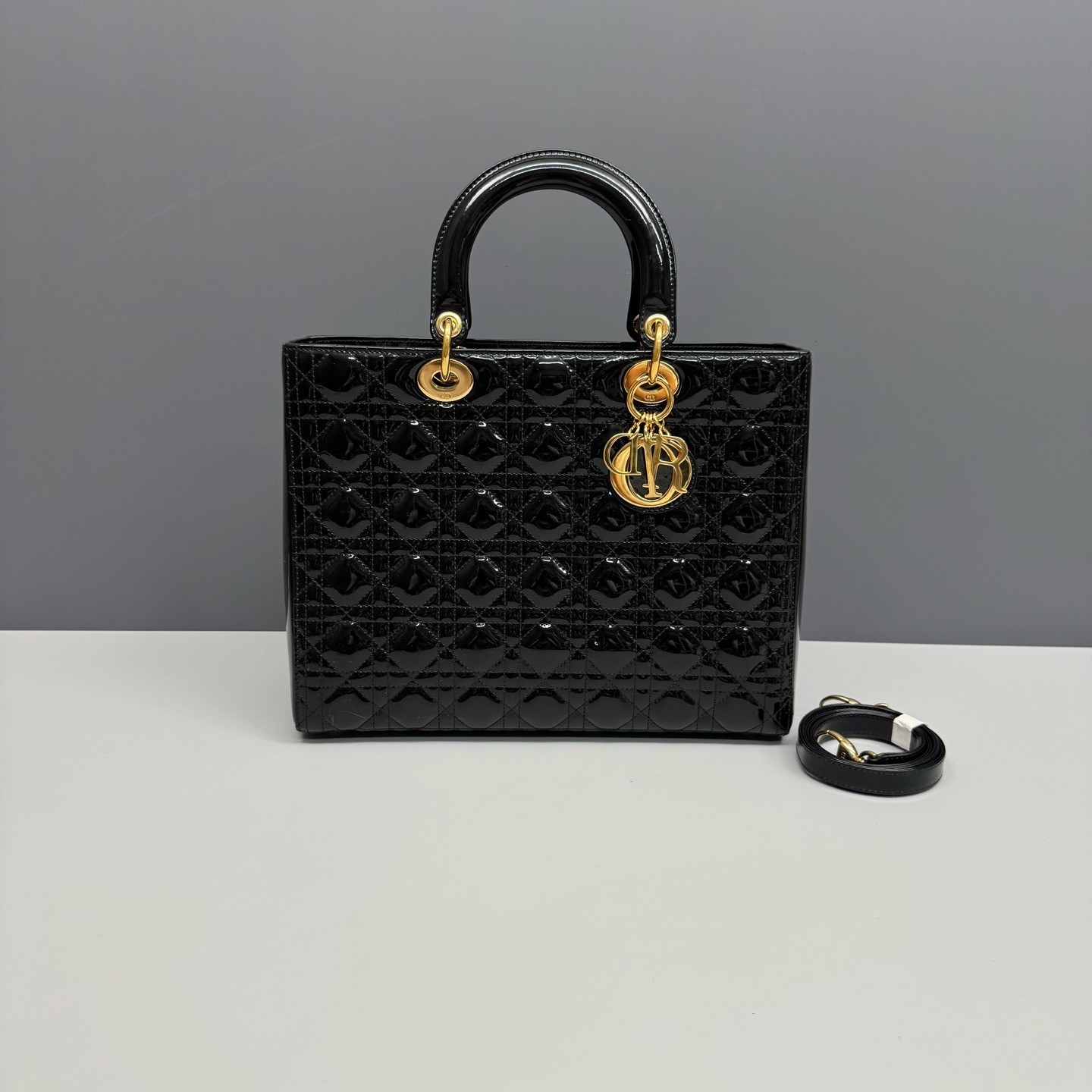 Christian Dior Women’s Lady Dior Handbag Large Black Designer Bag