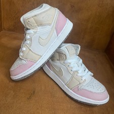 Nike Air Jordan 1 Mid GS Pastel Grind Faded Shoes Youth 4Y Sneakers DJ0338-100