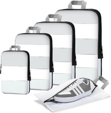 5 Pack Compression Packing Cubes Travel Luggage Organizer Storage Bags Set