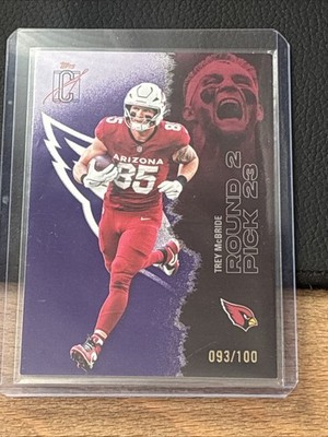 2025 Topps Signature Class Football Trey Mcbride #1 AZ Cardinals PURPLE /100