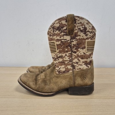 Ariat Sport Patriot Western Cowboy Leder halbhohe USA Flagge Stiefel UK 4,5 US 5,5