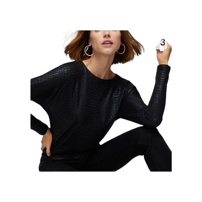 #ad White House Black Market Large Banded Bottom Croc Foil Top Metallic Edgy Goth $17.25