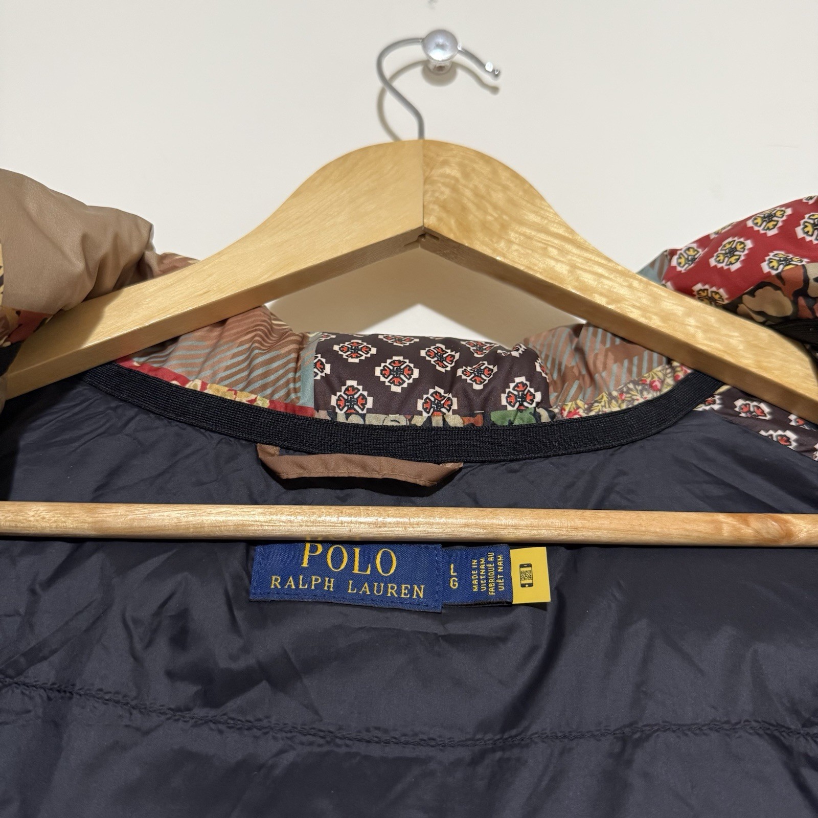 Polo Ralph Lauren Patchwork Down Puffer Jacket Ho… - image 7