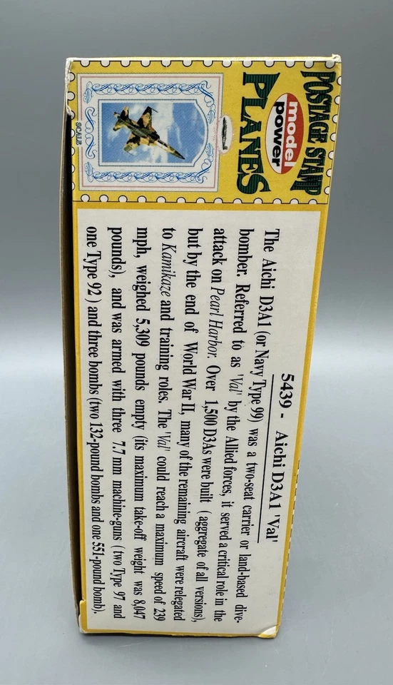 NIB Model Power Postage Stamp AirPlanes 5439 Aichi D3A1 Val Diecast W Stand - Image 4 of 4