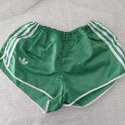 Adidas XS Size 75 Glanz Green Polyamide Shorts Ventex made in England