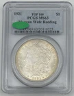 1921 Morgan Silver Dollar PCGS MS63 CAC Top 100 - WIDE REEDING