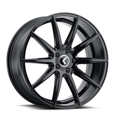 Kraze Wheels KR194 Cosmos 18x8 +40 Gloss Black 5x114.3 5x4.5 (QTY 4)