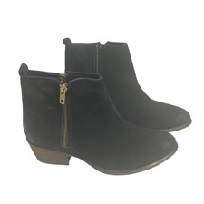 Steve Madden NYRVANA Black Leather Quilted Ankle Booties Mens 5.5 Side Zip