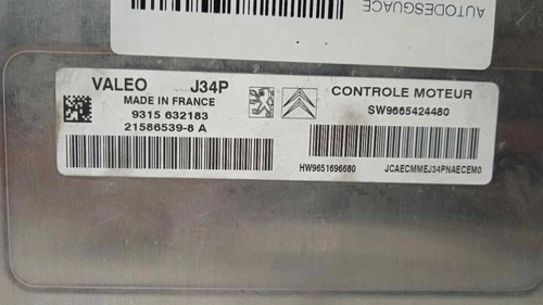 5W9665424480 Motorgehäuse UCE für Citroen C3 1.1 Furio 2010 3898343 - Bild 3 von 10