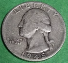 1945-S Washington Silver Quarter *EF PLUS*  US COINS 25c with Free Shipping