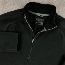 Patagonia Midweight Capilene Baselayer Men Black 1/4 Zip Pullover Small Polartec
