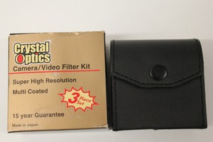 Crystal Optics 28mm Camera//Video 3 Piece Lens Filter Kit UV Polarizer F-D NEW