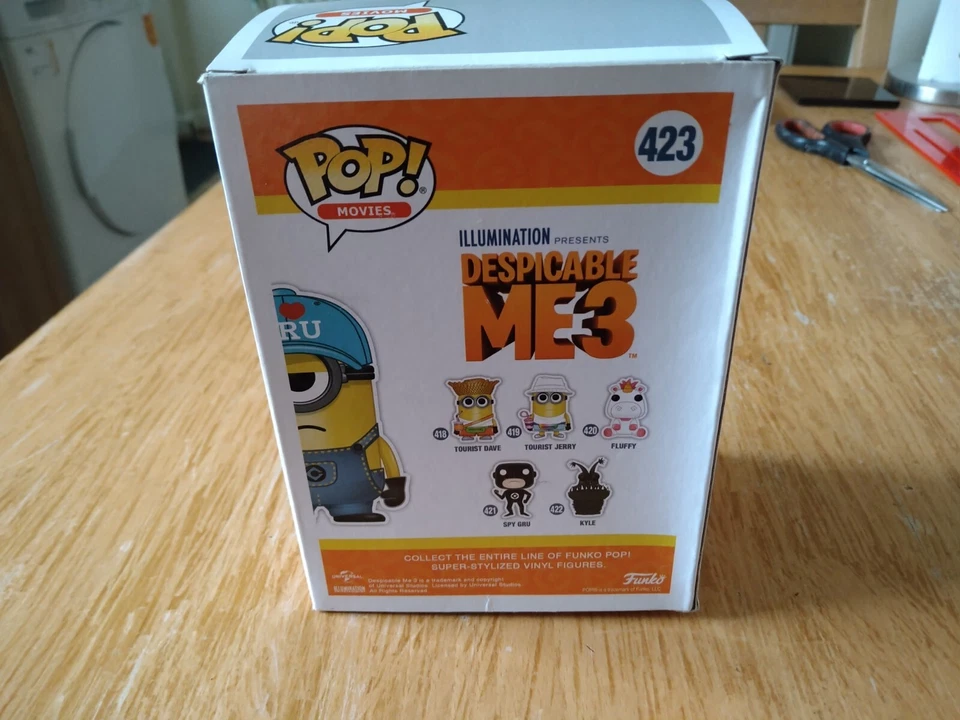 Funko Pop! Movies Despicable Me 3 I Heart Gru Mel 423 Wear to box - Image 4 of 4