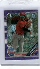 LUIS GARCIA 2019 BOWMAN CHROME PURPLE SHIMMER REFRACTOR ROOKIE PHILLIES