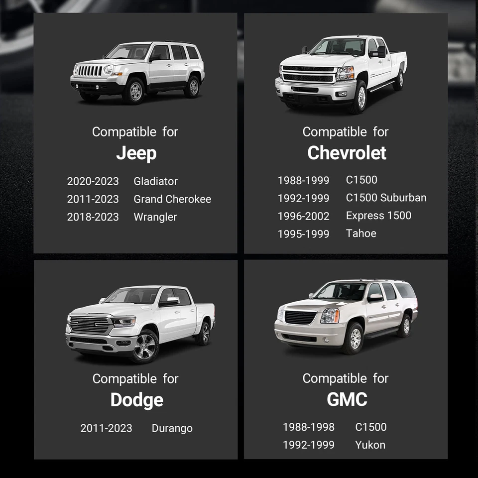 (4) For 1988-1999 Chevrolet/ GMC C1500 5x5/ 5x127 Wheel Spacers 2" Thick 14x1.5 - Imagem 3 de 4