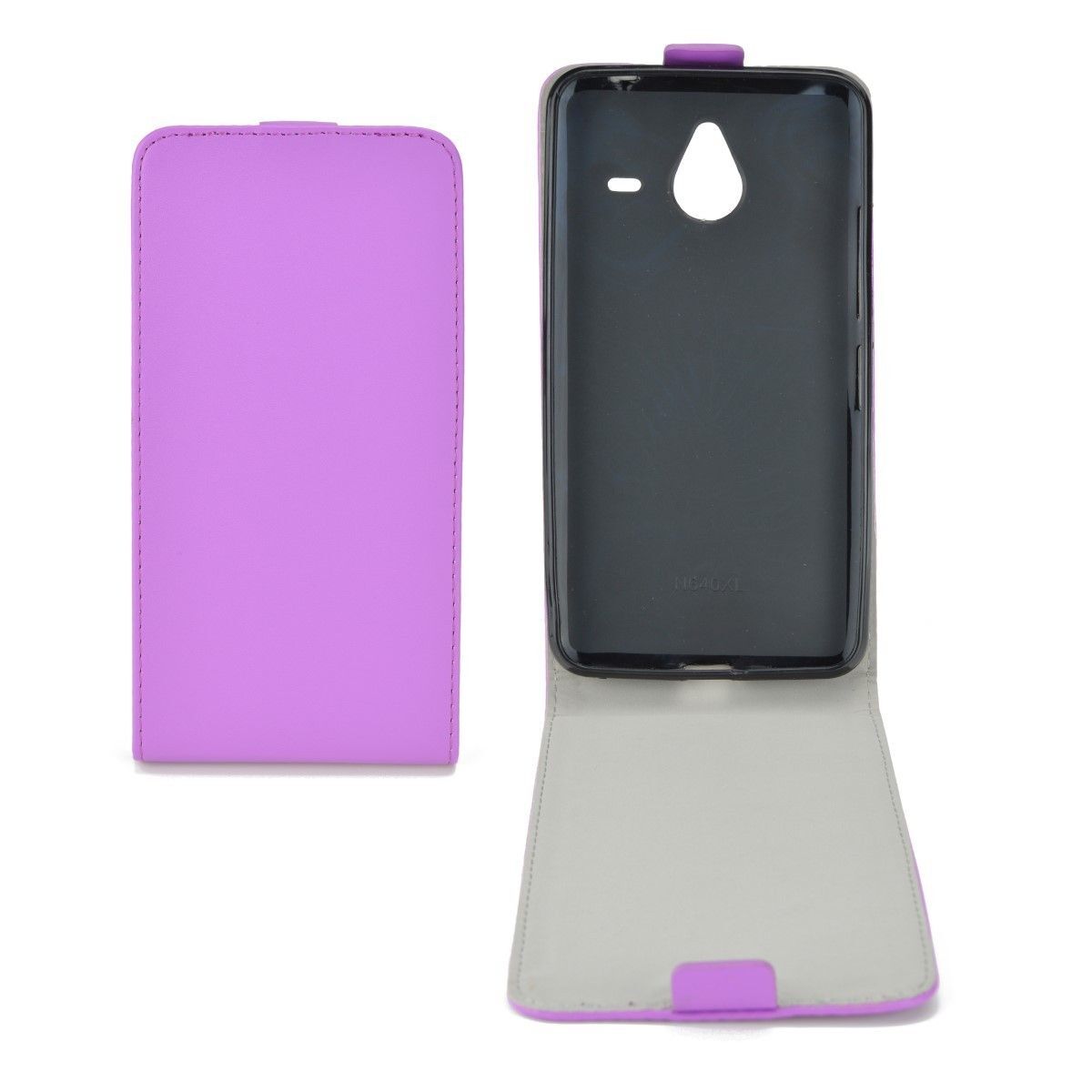 Flip Cover Phone Protection Microsoft Lumia 640 XL Purple Leather Faux Slim Flex