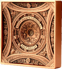 SAINT ISAAC CATHEDRAL St Petersburg Dome Copper Coin Samoa 2022 Antique Finish