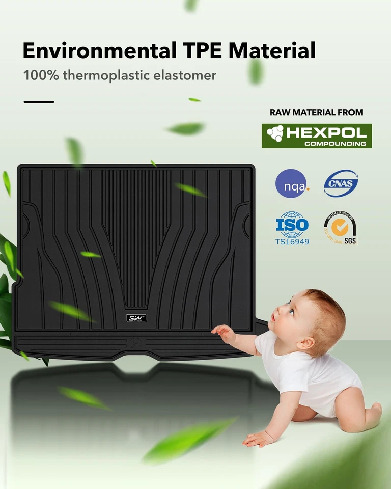 Protector alfombrilla revestimiento maletero carga 3W para Mercedes-Benz GLC 2016-2022 TPE Foto 4 de 4