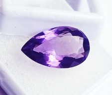 Natural Violet Amethyst 8.20 Ct Pear Shape Loose Gemstones Certified