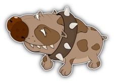 Boxer Dog Cartoon Car Bumper Sticker Decal