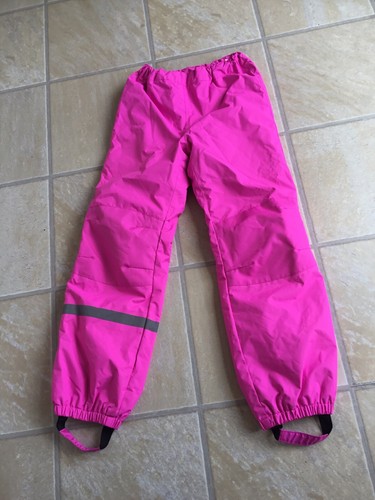GIRLS BRIGHT PINK PADDED SKI TROUSERS 