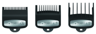 WAHL CHROME SUPER TAPER PREMIUM AUFSTECKKAMM - SET 1,5 MM - 3 MM - 4,5 MM