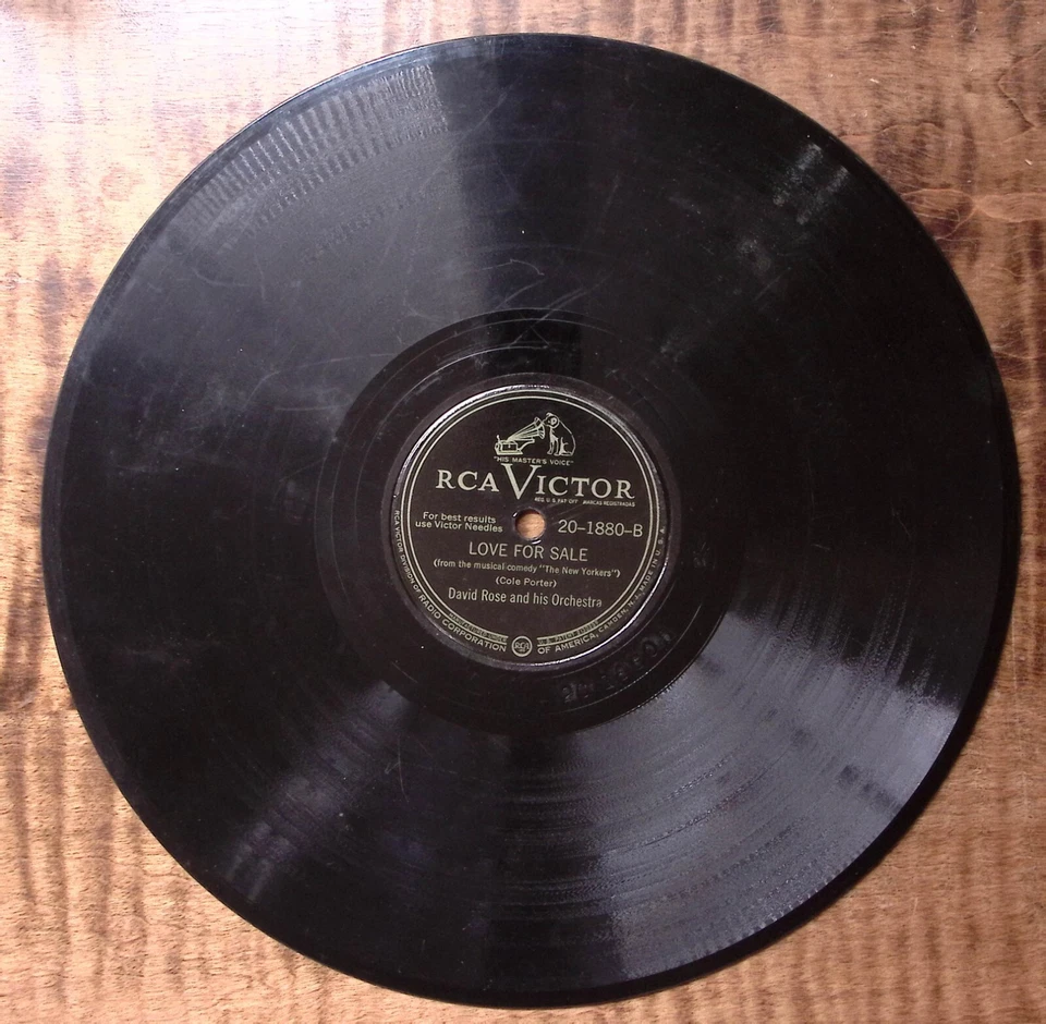 DAVID ROSE BEGIN THE BEGUINE / LOVE FOR SALE RCA VICTOR RECORDS 78 RPM 205 Foto 3 de 3