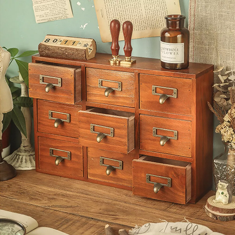 Cabinet with multiple small clearance drawers