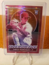 Chris Rodriguez 2021 Panini Chronicles Overdrive Pink Pulsar #3 RC LA Angels