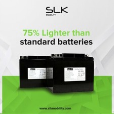 2 x12v SLK MOBILITY SCOOTER BATTERIES LIFEPO4 LITHIUM MOBILITY SCOOTER BATTERIES