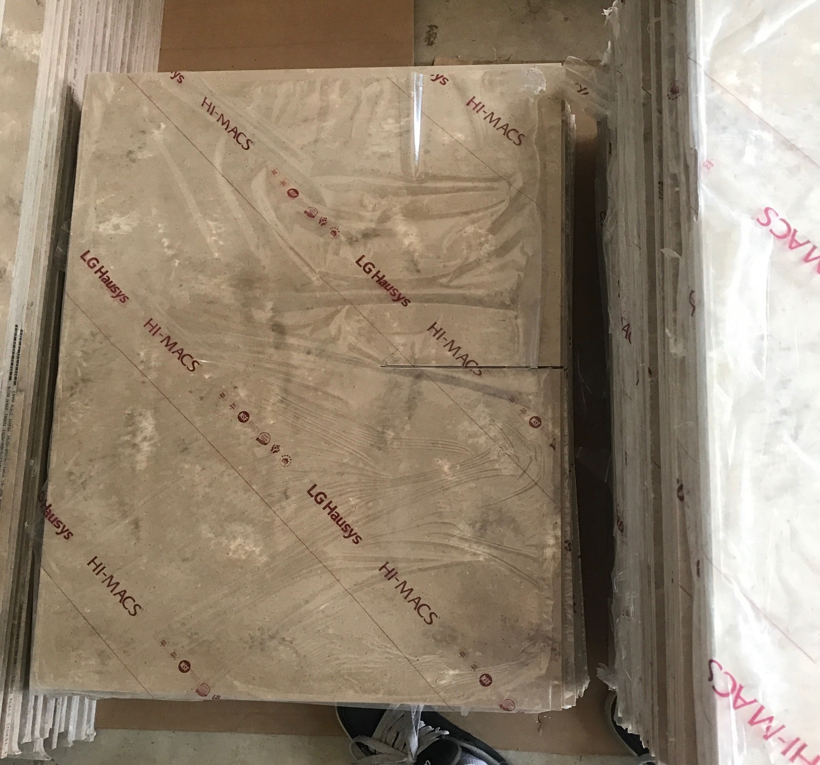 Lg Hi Macs Arctic White Solid Surface Kitchen Countertop Sample