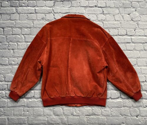 Pelle New York Milano Women's Vintage Retro 80s 90s Orange Suede Jacket Size PM - Picture 2 of 8