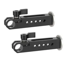 2Pcs 15mm Tube Clamp with M6 Rosette Gear & 1/4" Thread Holes fr Rod Support Rig