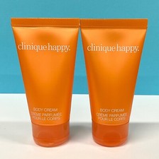 2X Clinique HAPPY Perfume Body Cream Mini 1 Fl Oz Moisturizer Lotion Travel Size