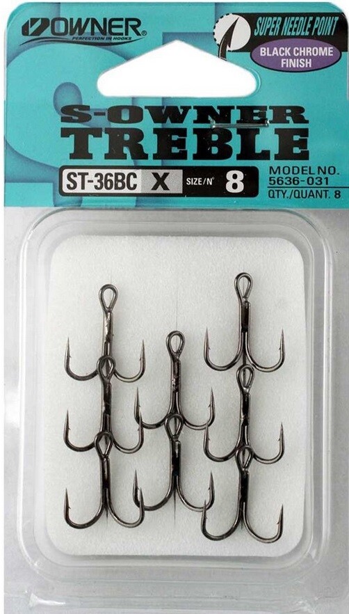 Owner Stinger Treble Hooks ST-36BC - Size 2,4,6,8,14,16 For Bass, Pike, Lure Fishing - View #6