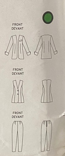 NEW RARE1993 VERY EASY VERY VOGUE JACKET VEST & TROUSERS PATTERN 8577 8-12 - Picture 3 of 3