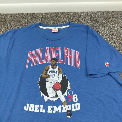 Joel Embiid T-Shirt Philadelphia 76ers Sixers Homage Mens XL