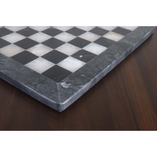 Onyx Marble Chess Pieces & Board Combo Set - 12" - Black and White Stone - Picture 8 of 9