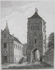 PRAHA PULVERTURM PRASNA BRANA PRAGA TOUR POUDRIÈRE PRAGA 1842 PUERTA TORRE DE PÓLVORA