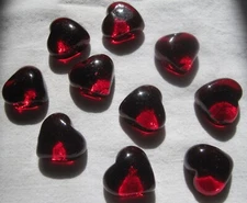 10 piece Red Acrylic Hearts Scatter Table Vase Decor Wedding Heart Valentines