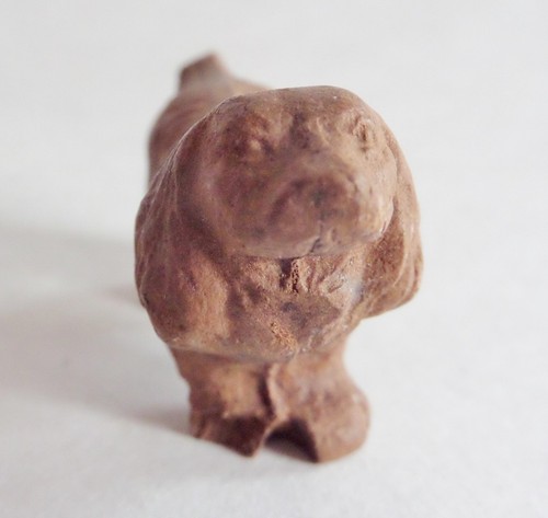 Vintage Miniature Metal Dog Figurines Cocker Spaniel Lab Retriever Brown 1 Inch - 第 6/7 張圖片