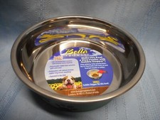 LOVING PETS BELLA BOWL FOR PET DOG CAT DISH SMALL GREEN STAINLESS NWT