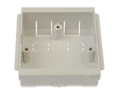 Decoduct 1 and 2 gang plastic dado mounting back boxes (in packs)